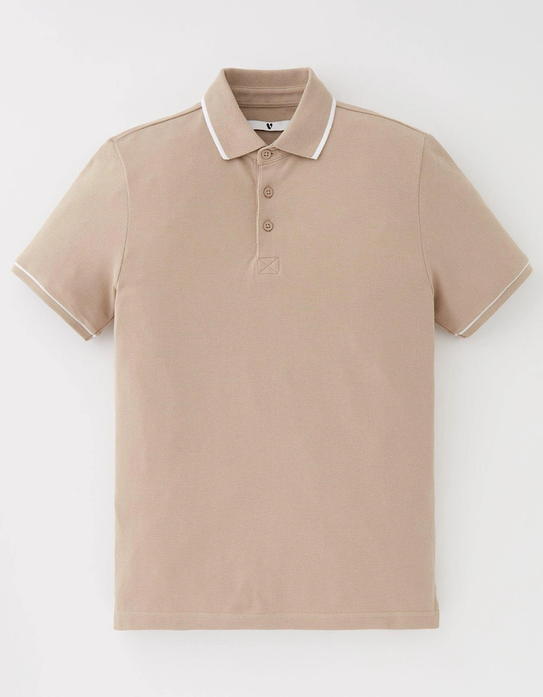 Boys Short Sleeve Polo - Stone, 2 of 1