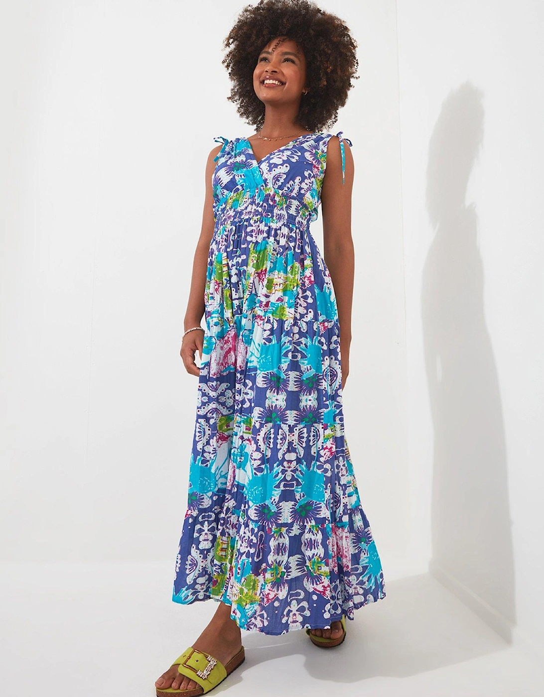 Petite Sleeveless All Over Print Maxi Dress - Blue, 2 of 1
