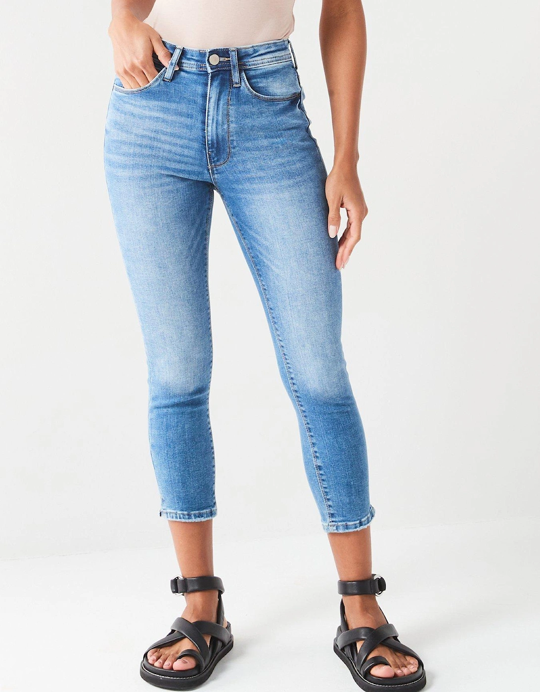 Skinny Denim Capri Jeans, 2 of 1