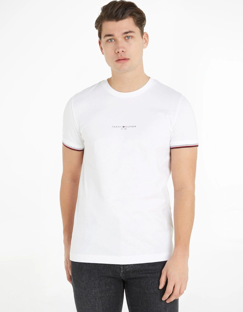 Logo Tipped T-Shirt - White