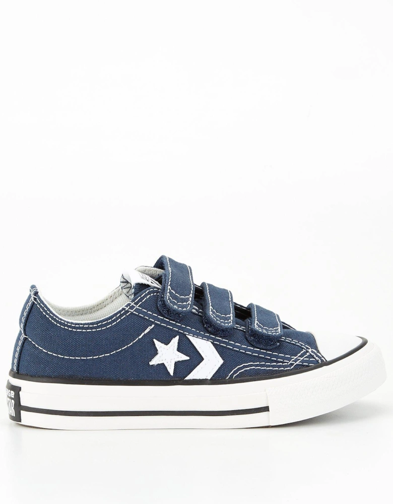 Kids Star Player 76 Ox Trainers - Navy/Black - Navy/White