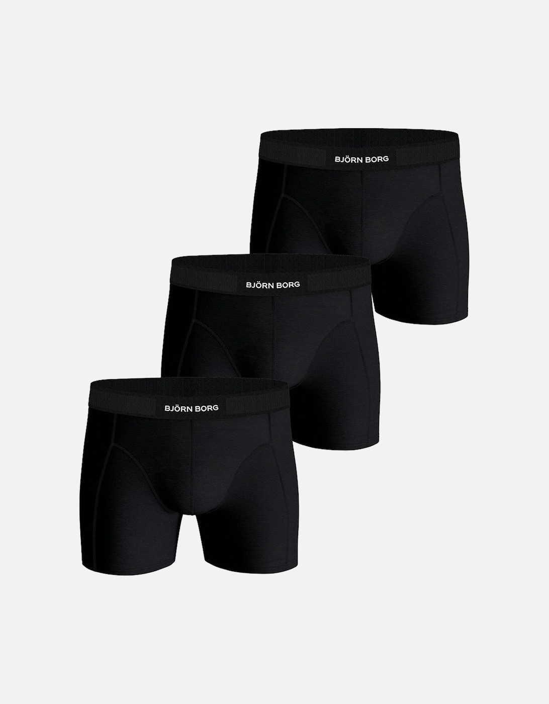 3-Pack Premium Cotton Boxer Briefs, Black, 4 of 3