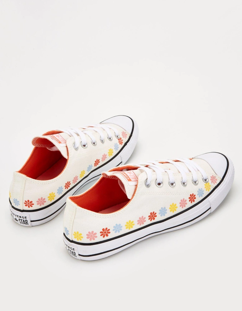 Womens Ox Trainers - White Multi