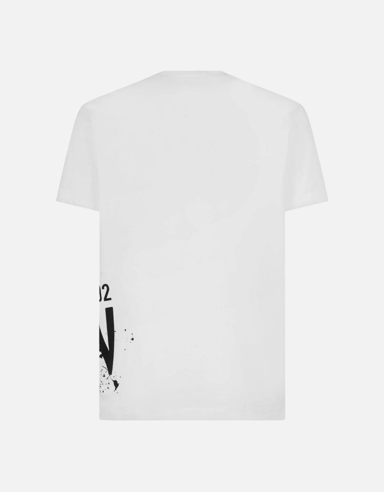 Icon Splash Logo Printed Cool Fit T-Shirt in White
