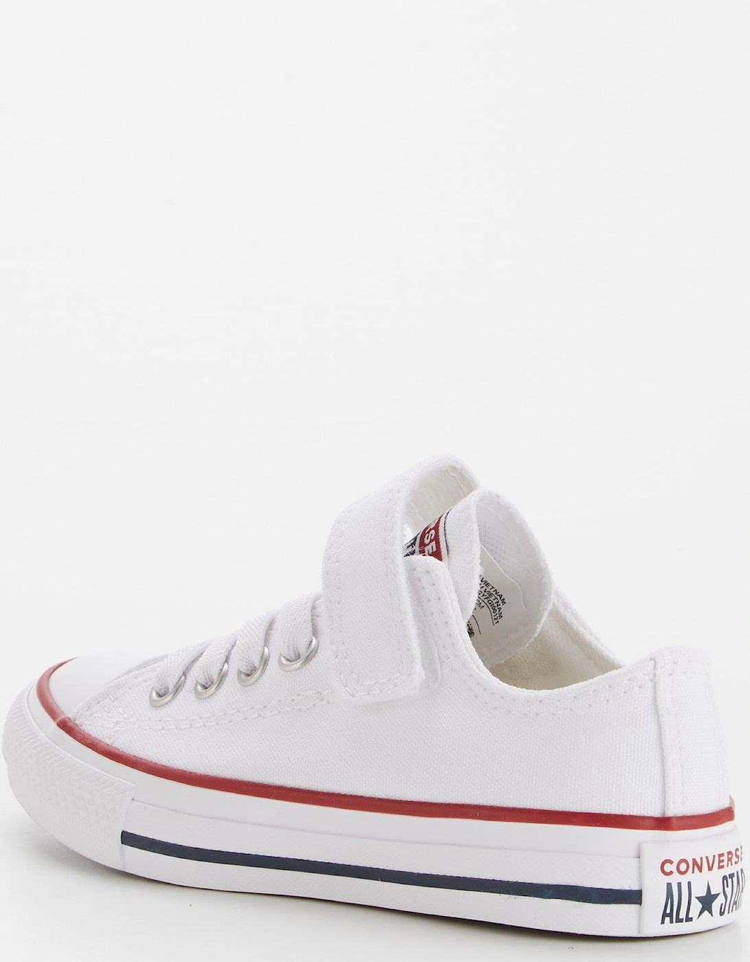 Kids Unisex Easy-On Velcro Ox Trainers - White