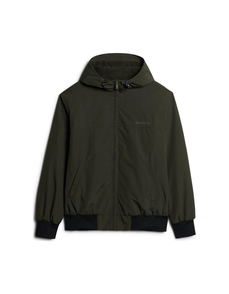 Surplus Nylon Hooded Bomber Jacket - Dark Green