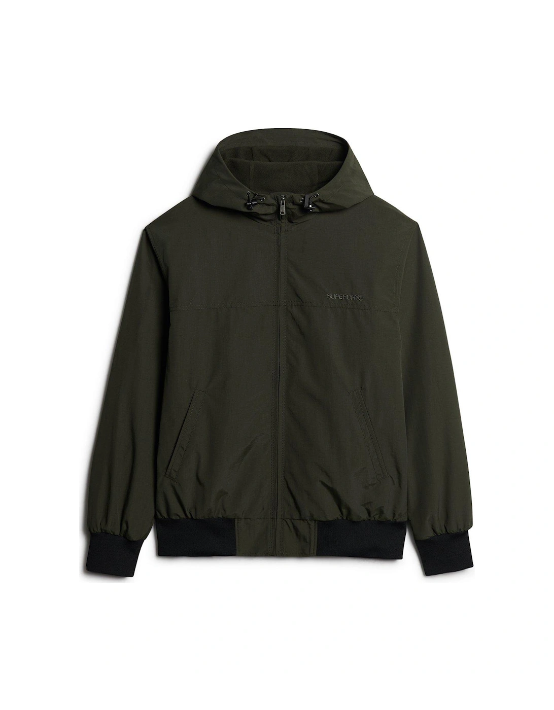 Surplus Nylon Hooded Bomber Jacket - Dark Green