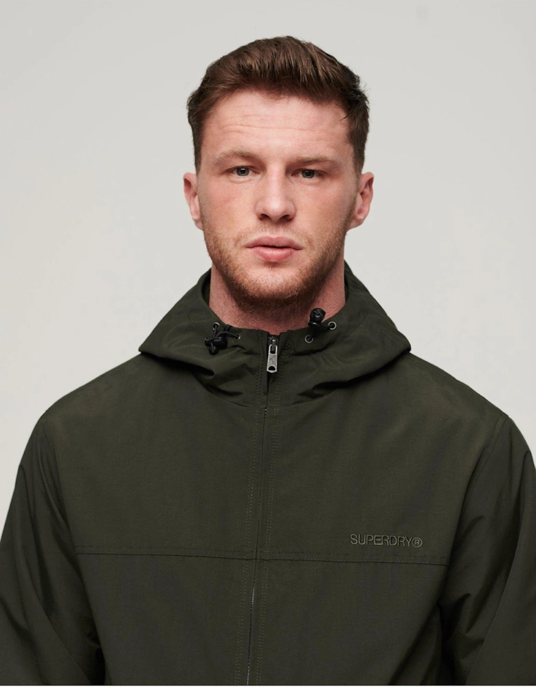 Surplus Nylon Hooded Bomber Jacket - Dark Green