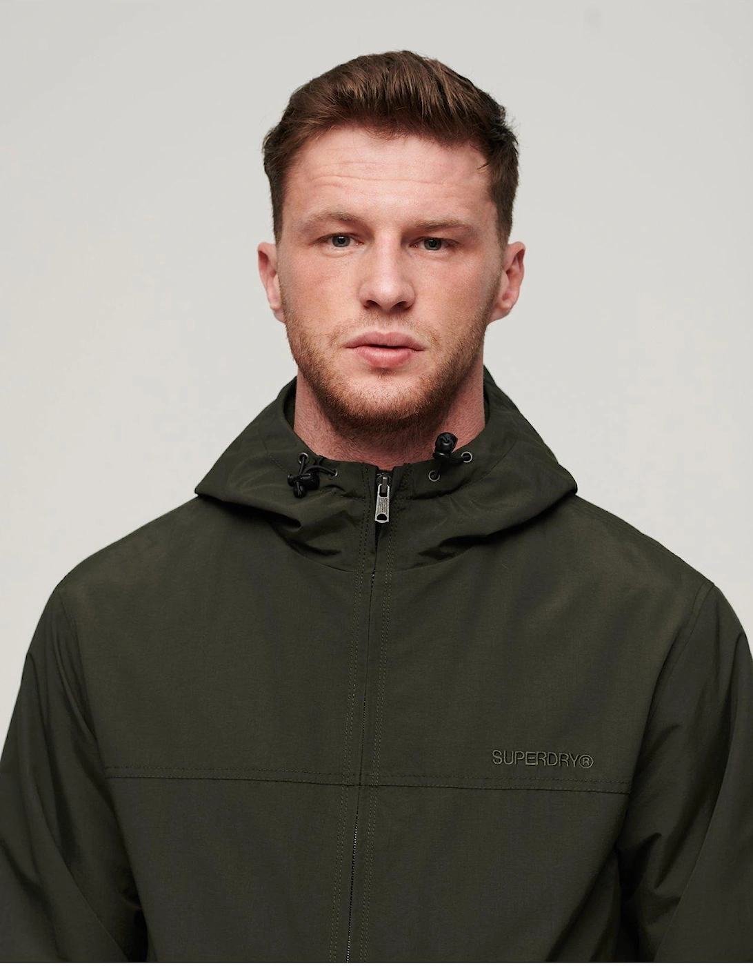 Surplus Nylon Hooded Bomber Jacket - Dark Green