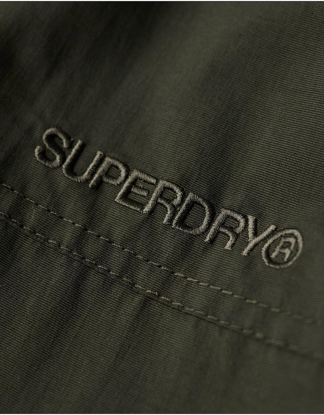 Surplus Nylon Hooded Bomber Jacket - Dark Green