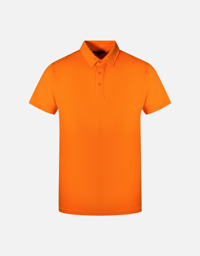 Cavalli Class Brand Logo Orange Polo Shirt