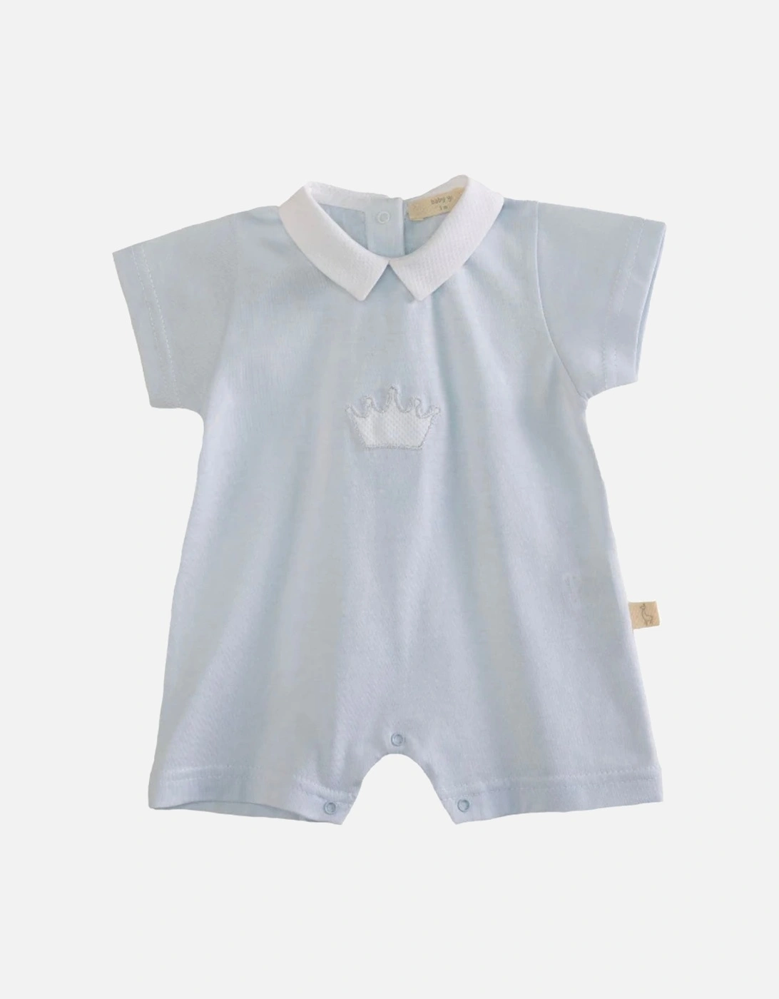 Boys Blue Romper with Crown, 2 of 1