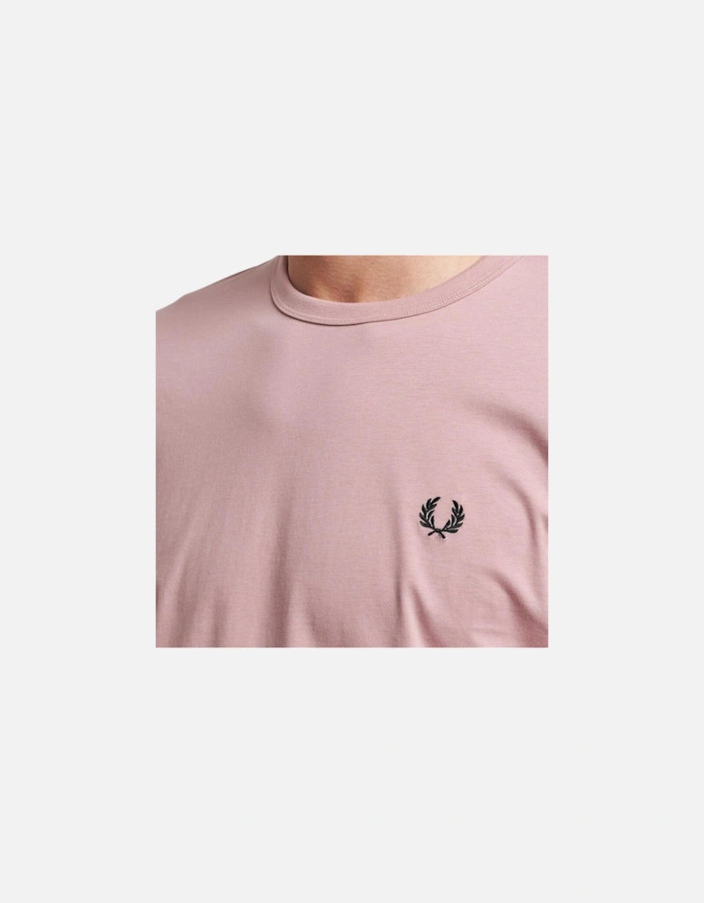 Ringer T-Shirt - Dusty Rose Pink