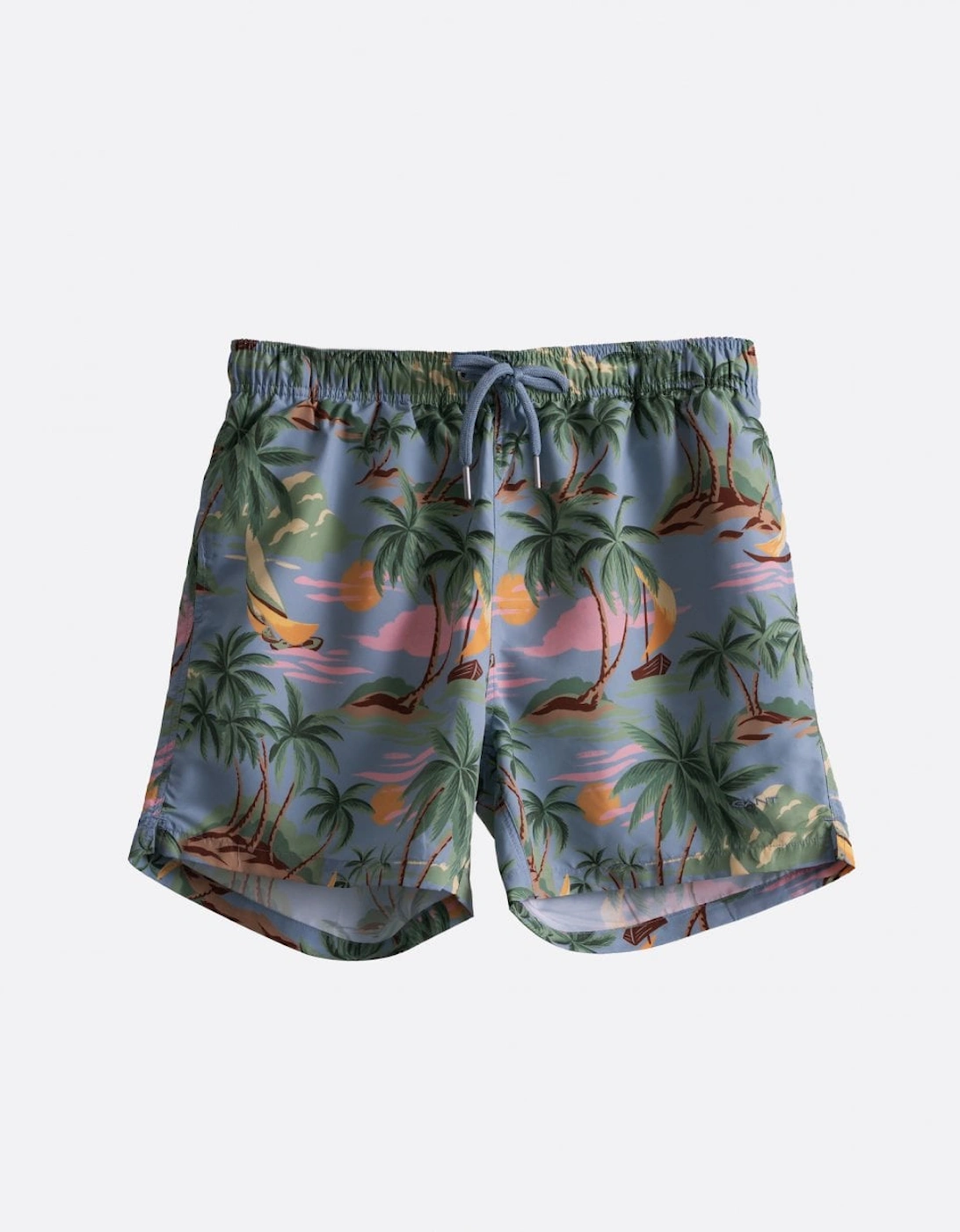 Mens Hawaiian Print Swim Shorts, 4 of 3