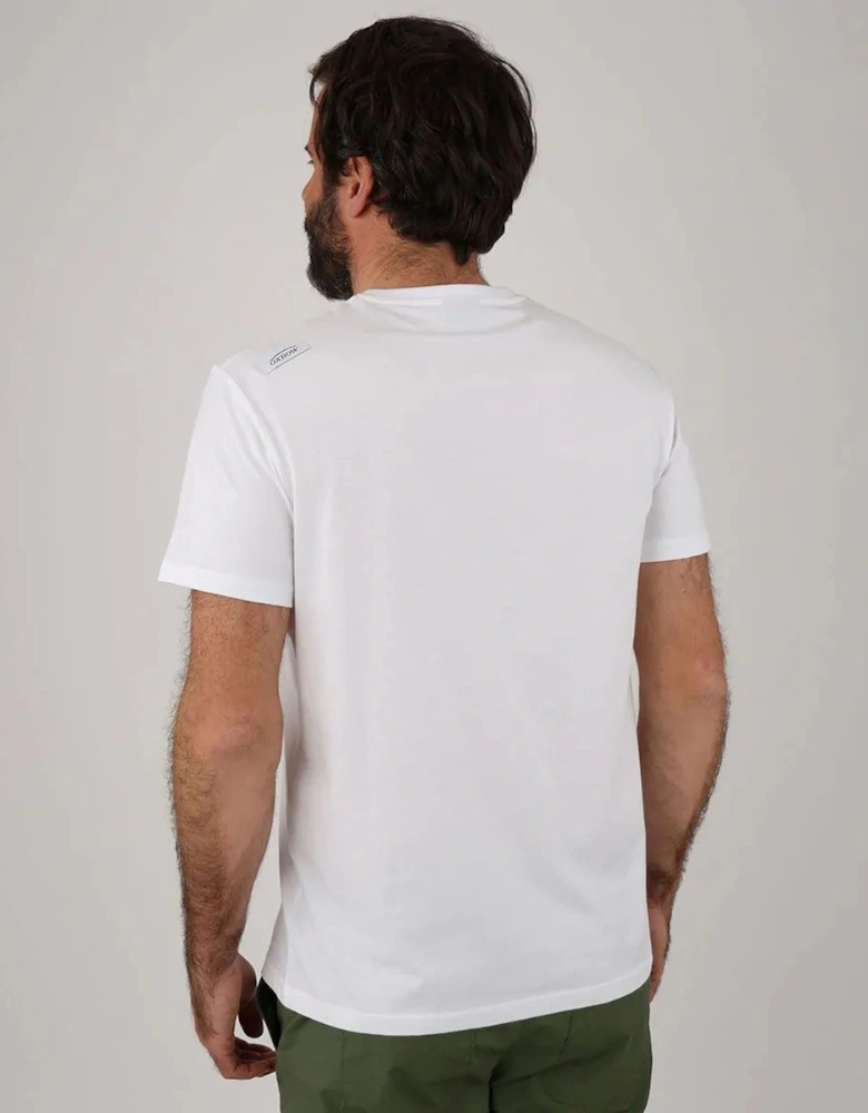 Mens Talai Short Sleeve Crew Neck T Shirt - White