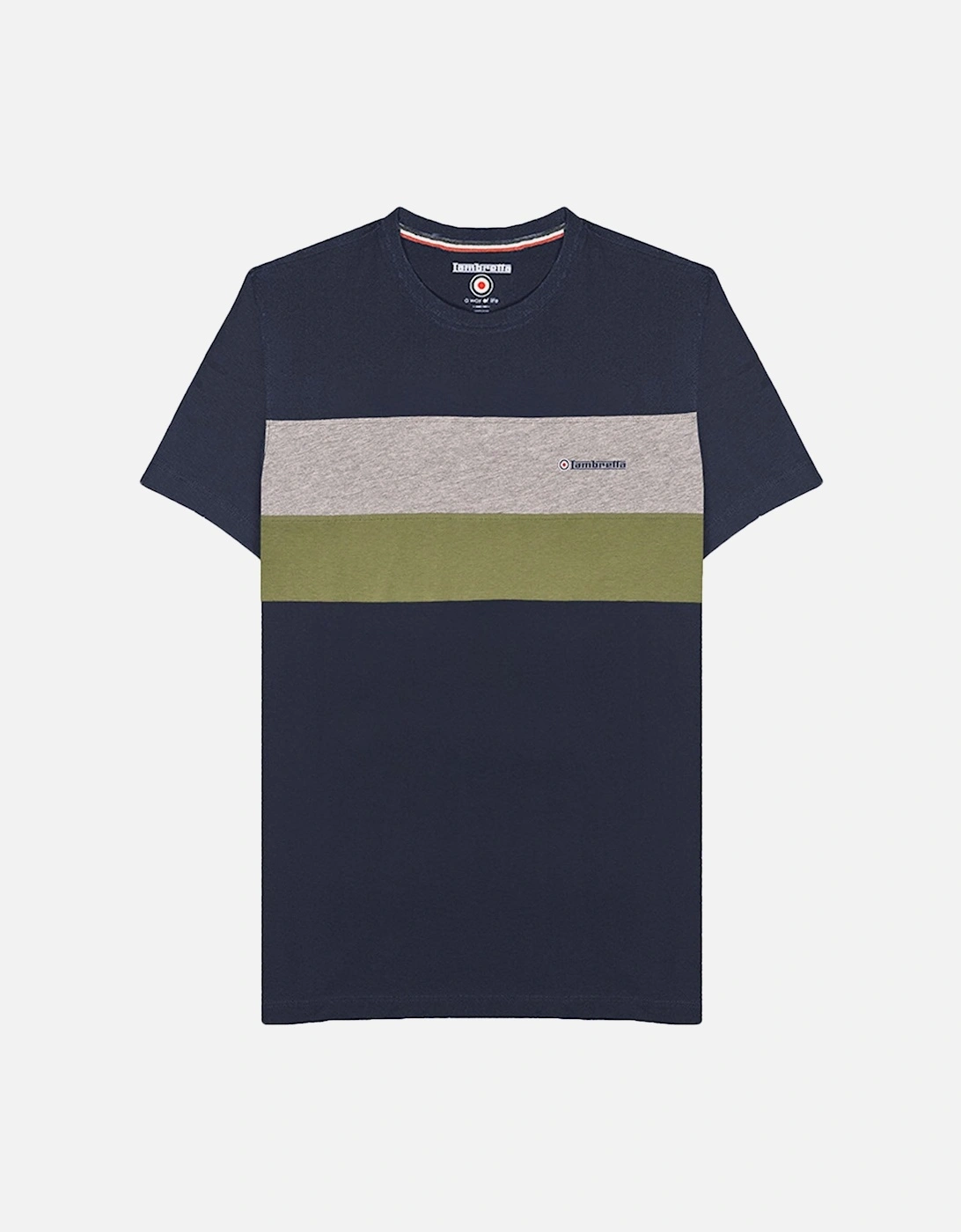 Mens Panelled Casual T-Shirt, 2 of 1