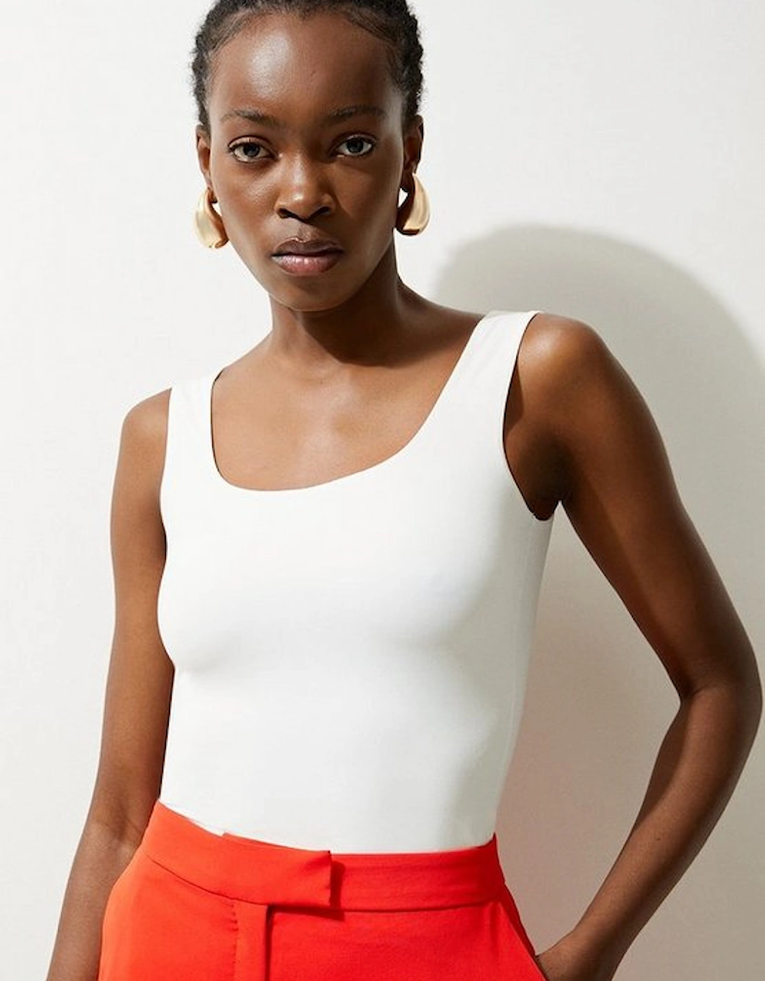 Contour Jersey Square Neck Top, 4 of 3