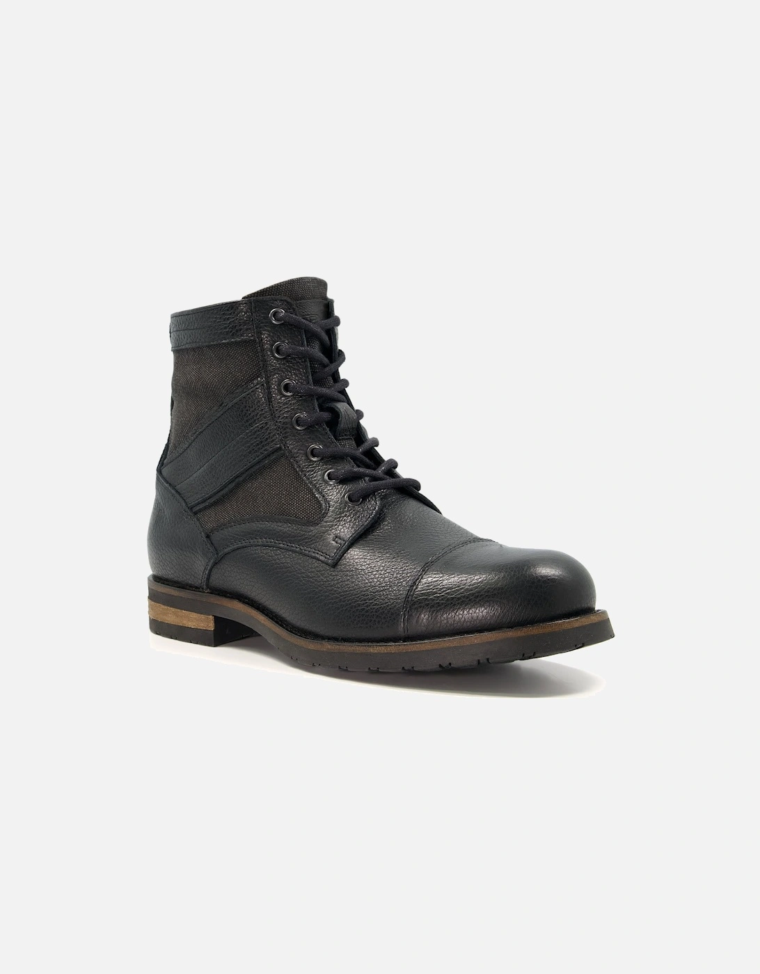 Mens Cornered - Casual Leather Lace-Up Boots, 6 of 5
