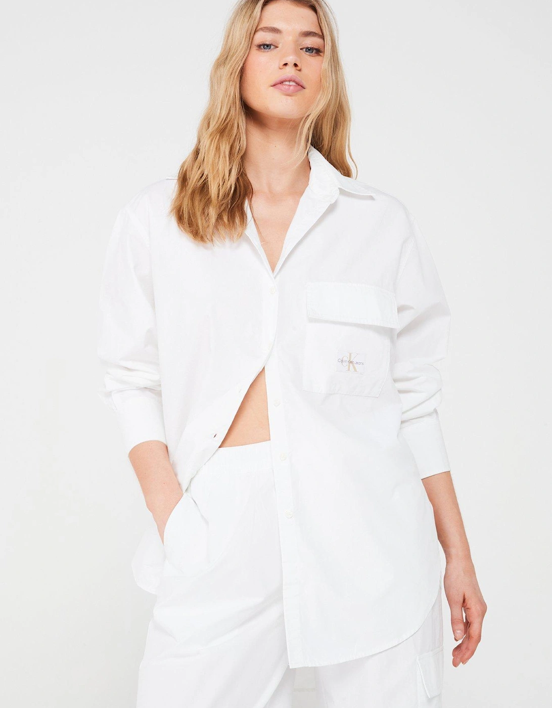 Long Sleeve Utility Shirt - White, 5 of 4