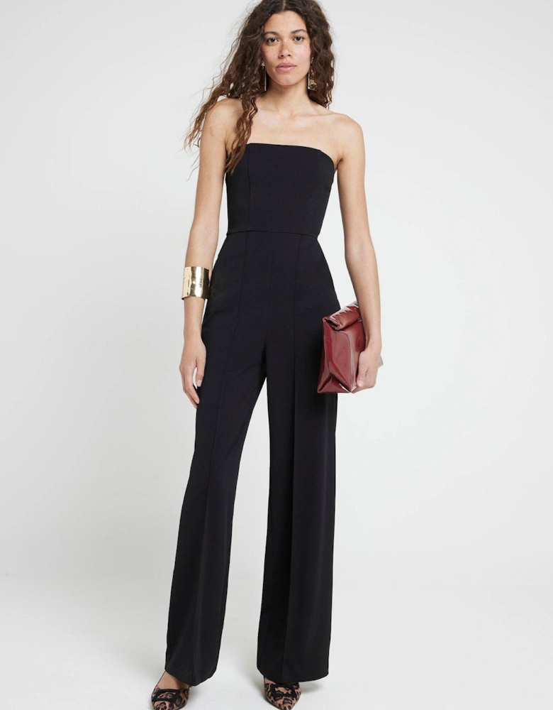 Bandeau Wide Leg Jumpsuit - Black