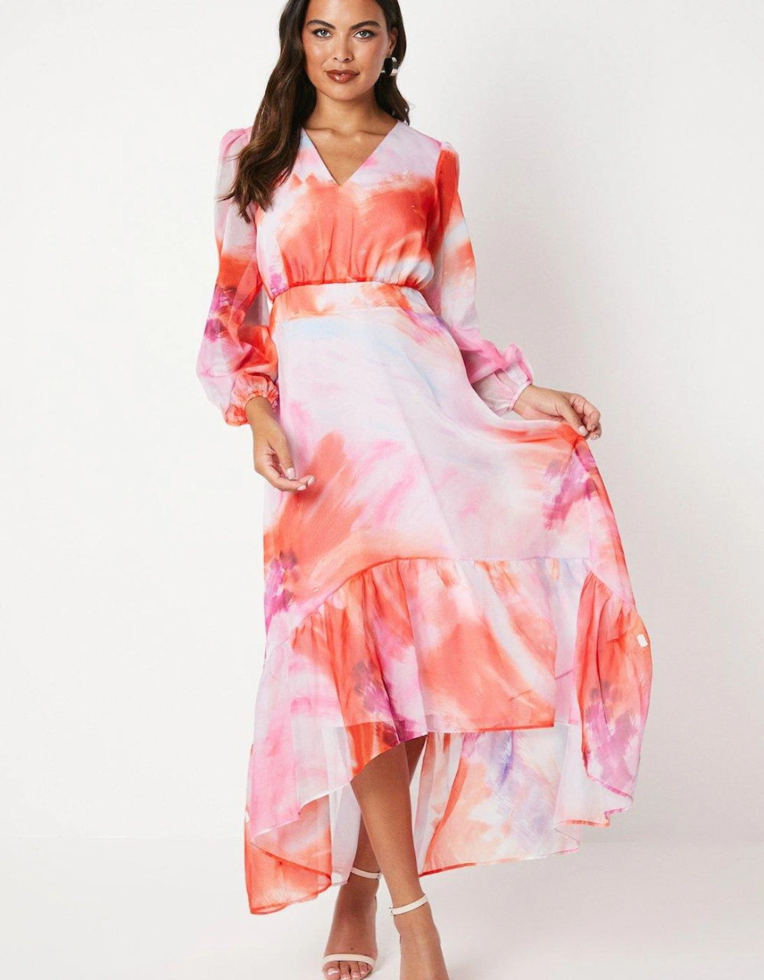 Printed Blouson Sleeve Midaxi Dress, 6 of 5