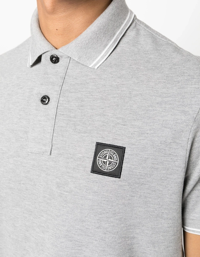 Compass Patch Logo Polo in Grey