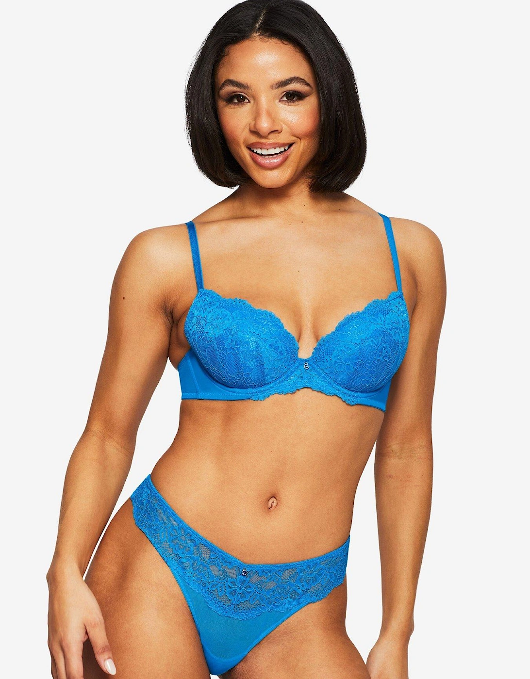 Sexy Lace Planet Padded Plunge Cobalt 32A-44G, 2 of 1