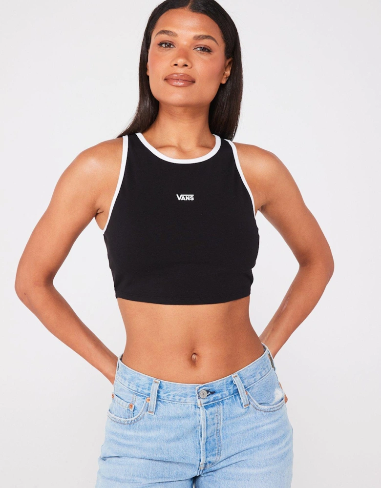 Womens Longline Racerback Bralette - Black