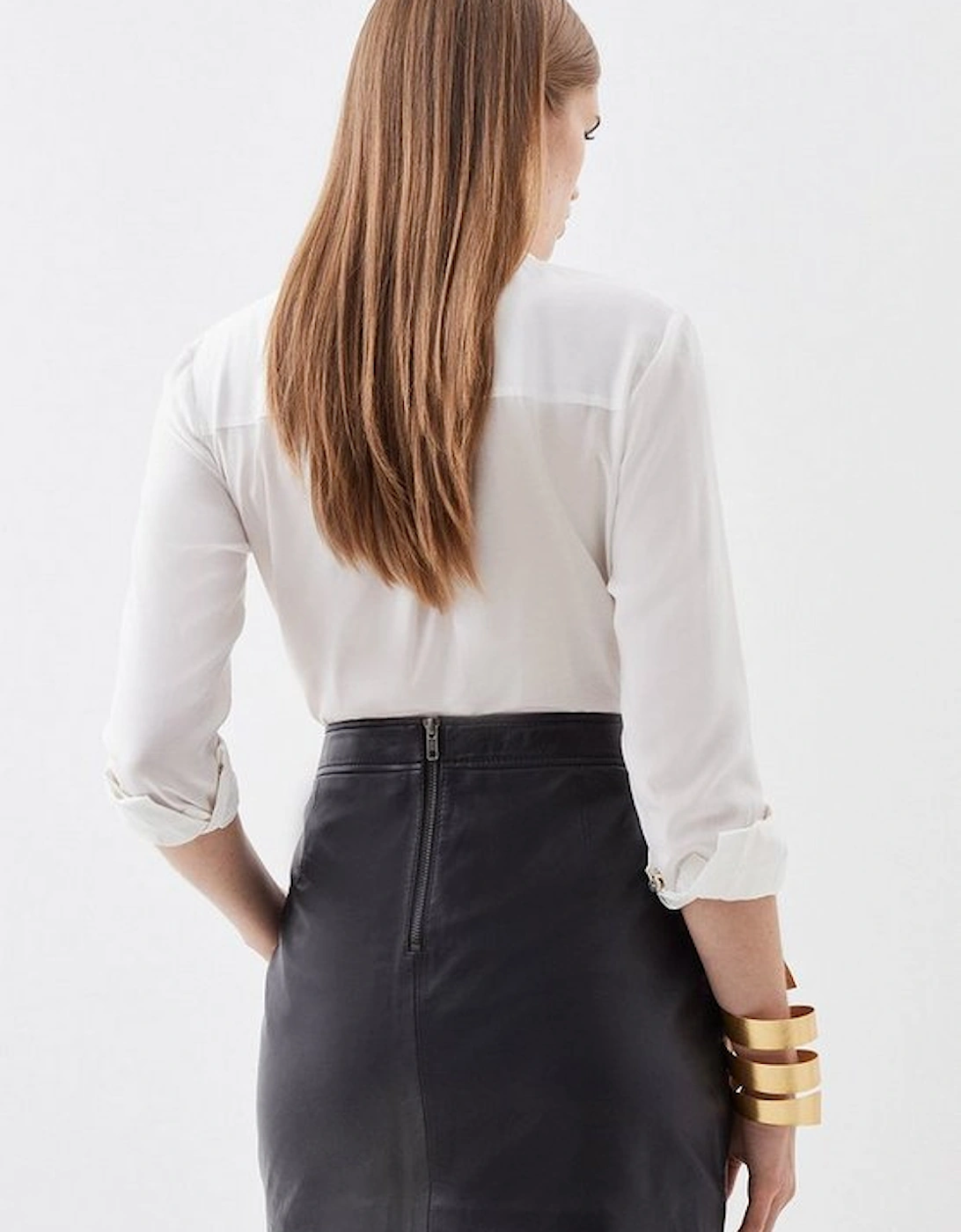 Leather Signature Mini Skirt