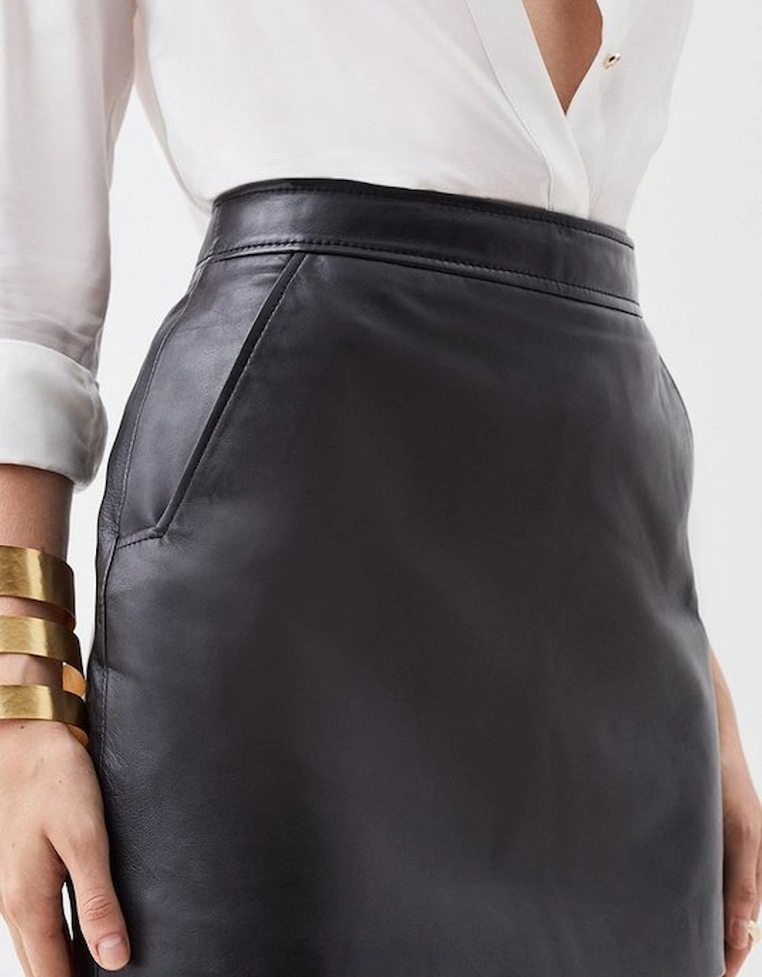 Leather Signature Mini Skirt