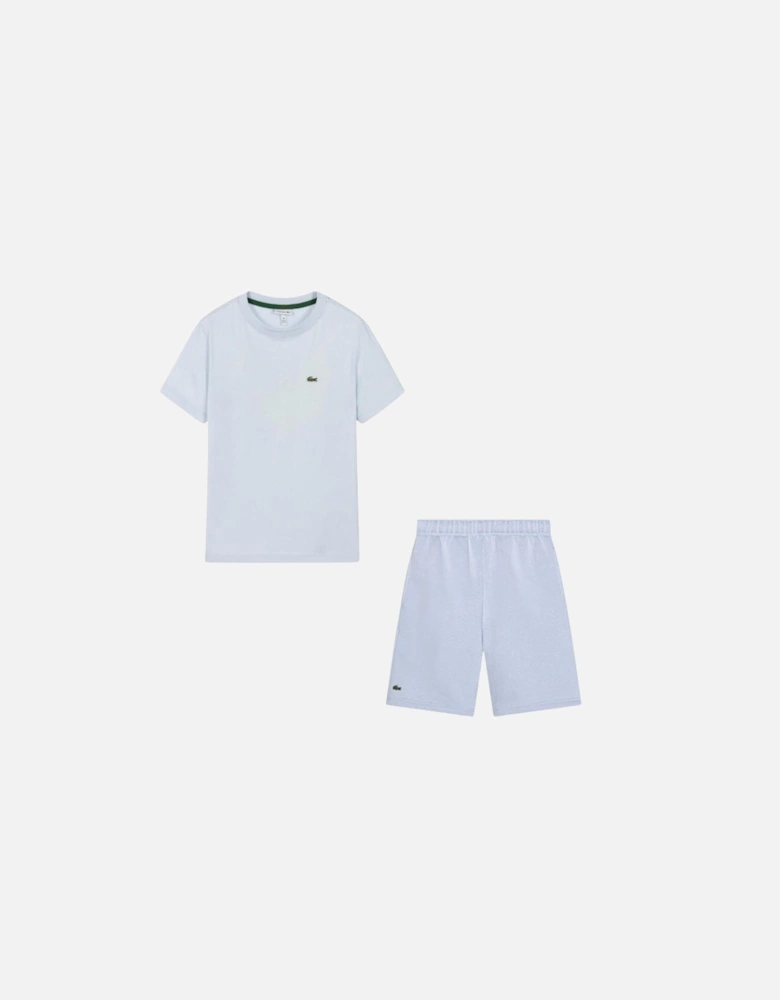 Boys Pale Blue Shorts Set