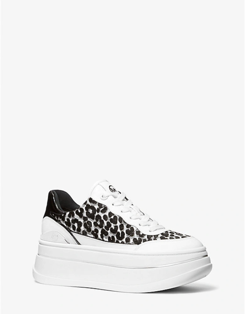 Hayes Leopard Print Calf Hair Platform Sneaker