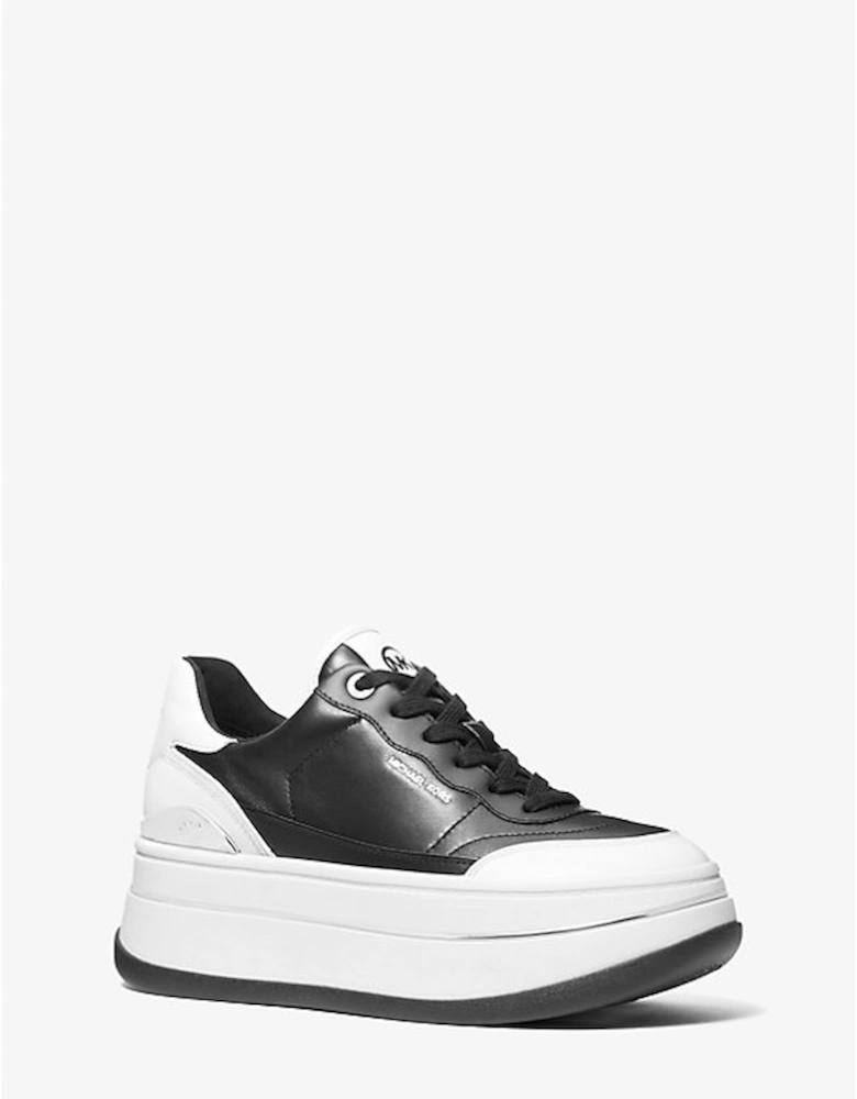 Hayes Two-Tone Leather Platform Sneaker