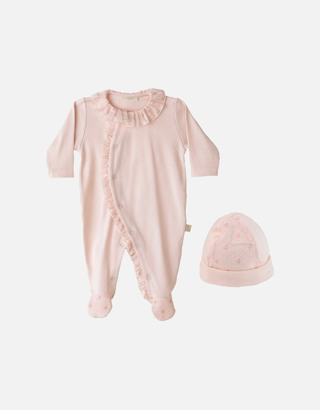 Baby Girls Peach Floral Baby Set, 4 of 3
