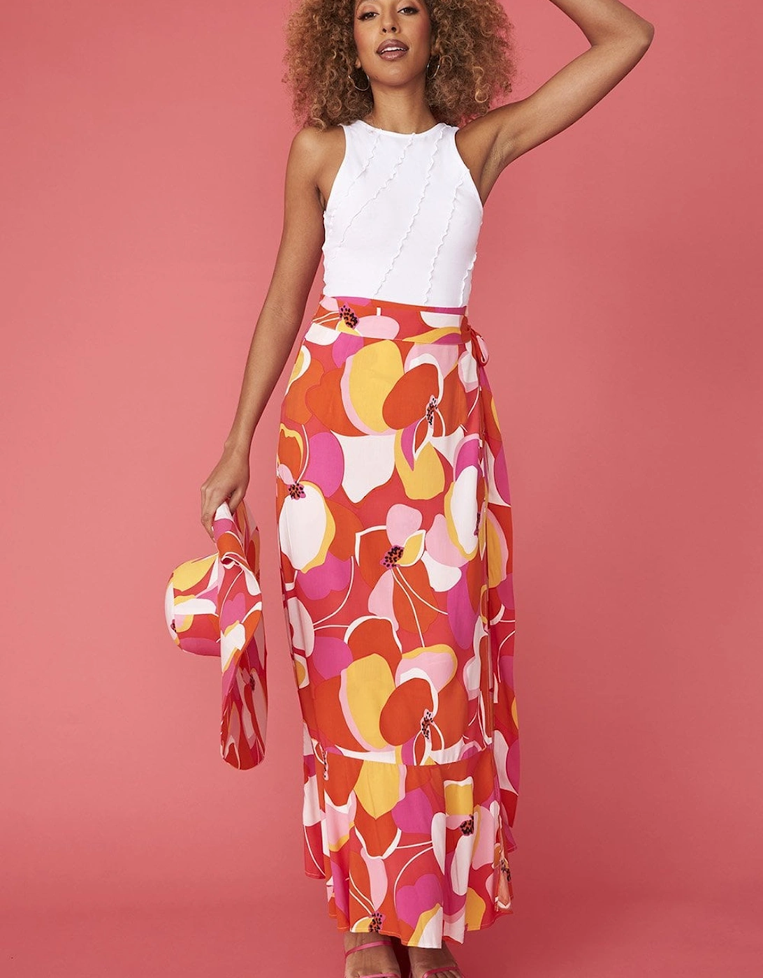 Florence Floral Maxi Wrap Skirt