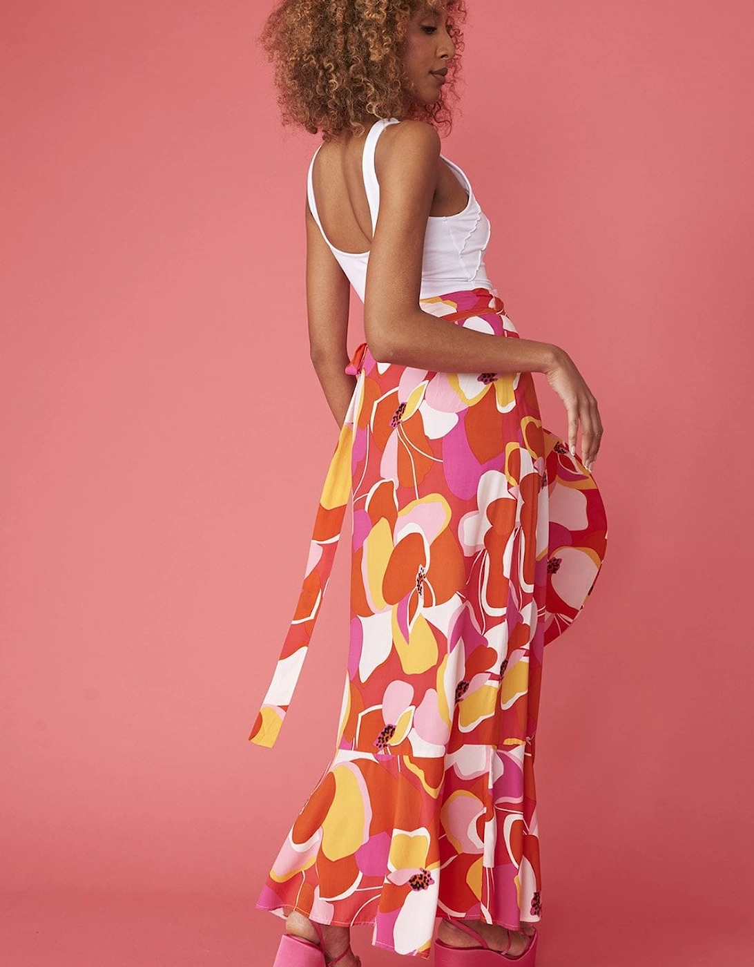 Florence Floral Maxi Wrap Skirt