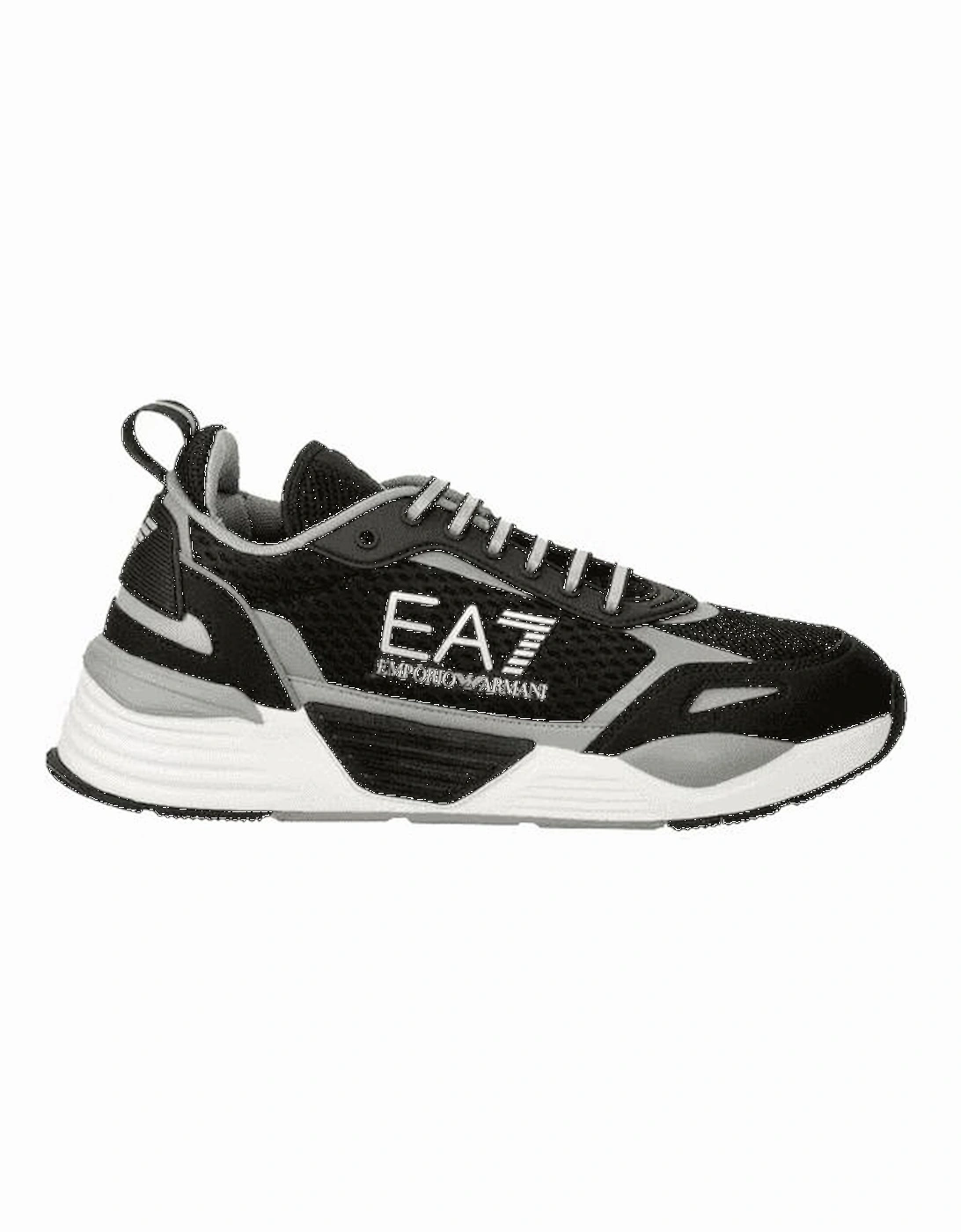 Ace Runner Mens Black/Silver Trainers, 4 of 3