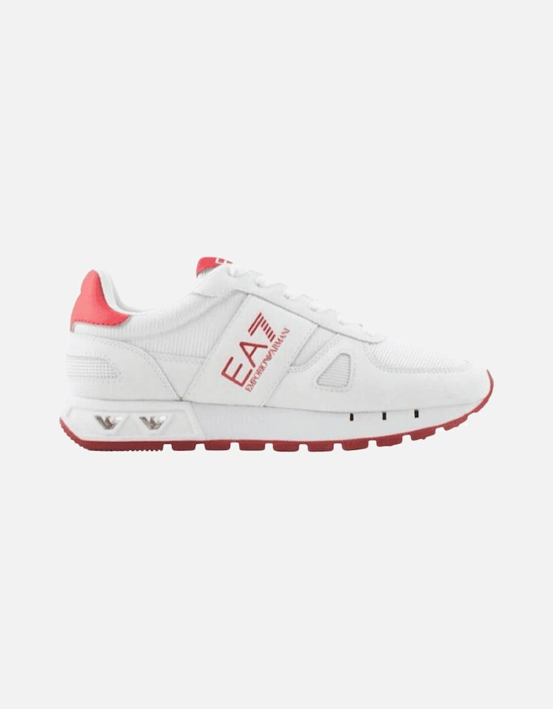 White/Red Camoflauge Mesh Sneaker Trainer, 4 of 3