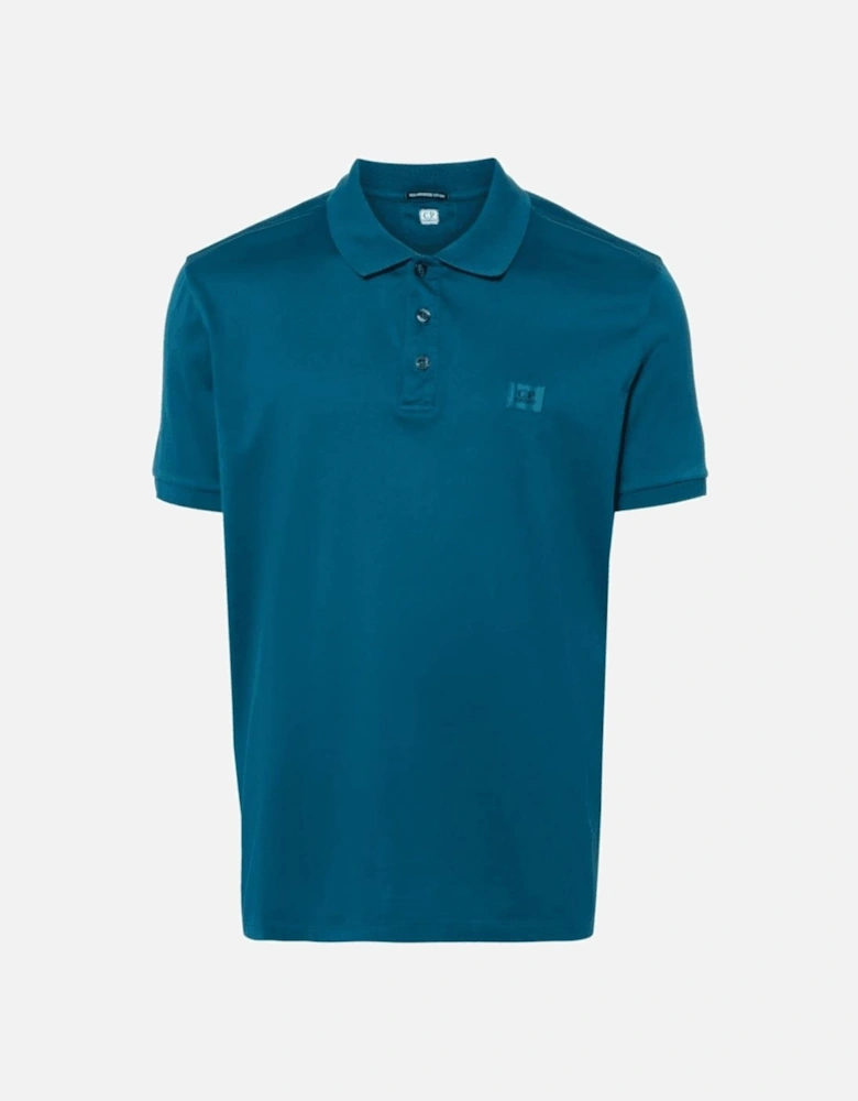 70/2 Mercerized Patch Logo Ink Blue Polo Shirt