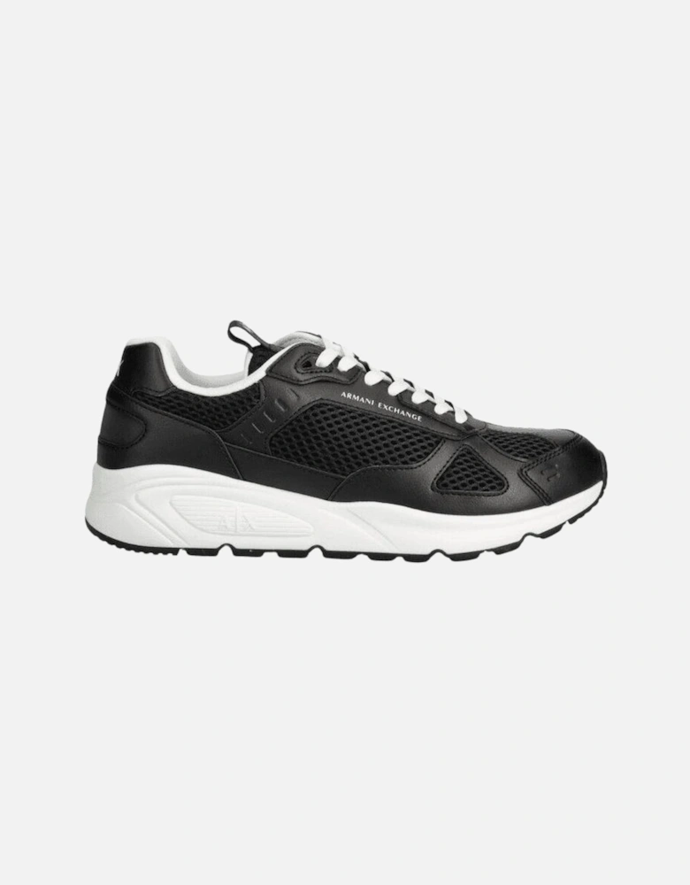 Eco Leather/Mesh Black Trainer