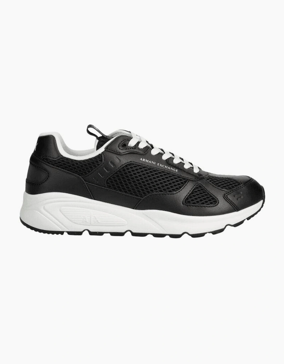 Armani Exchange Men's Black Eco Leather/Mesh Trainer  7 Uk Size 7