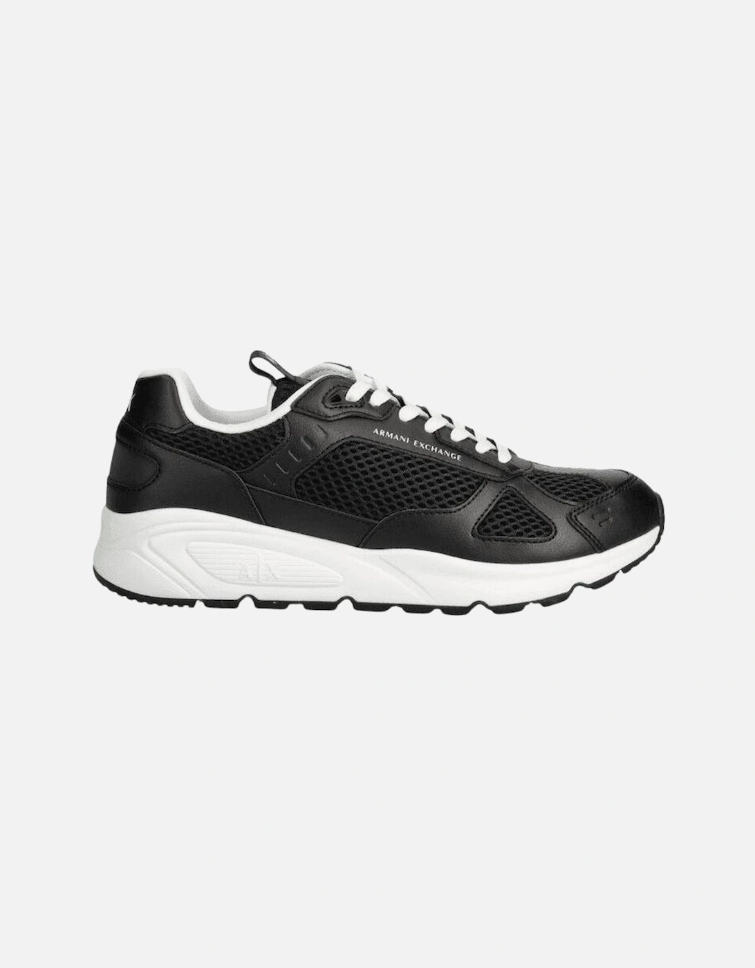 Eco Leather/Mesh Black Trainer, 4 of 3