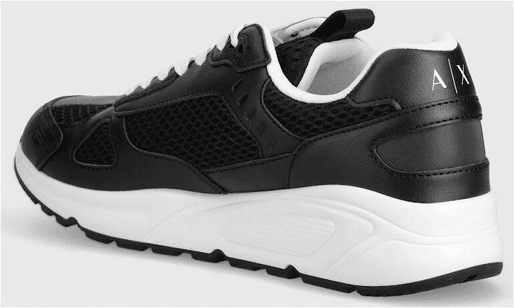 Eco Leather/Mesh Black Trainer