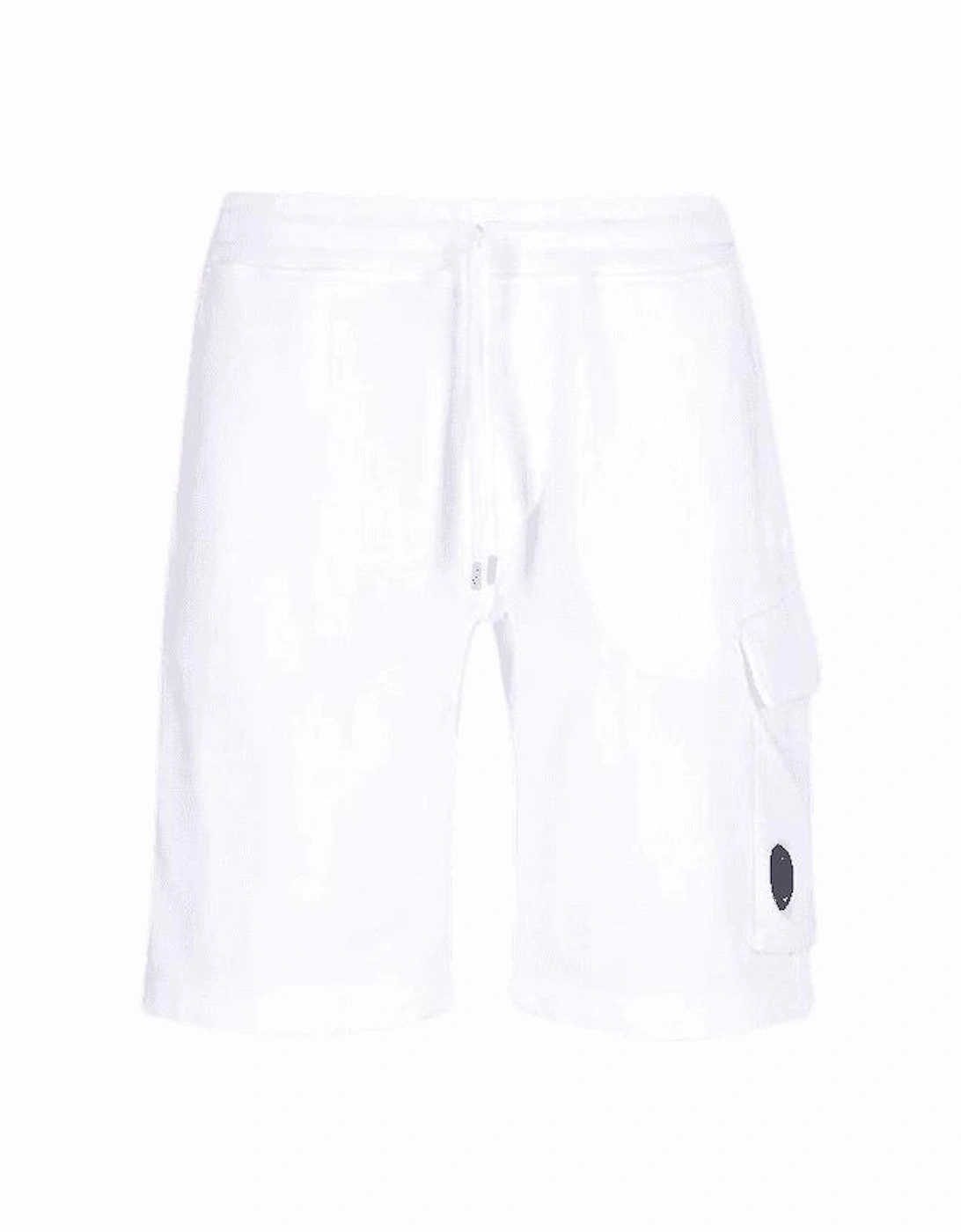 Cotton Lens Pocket White Cargo Shorts, 4 of 3