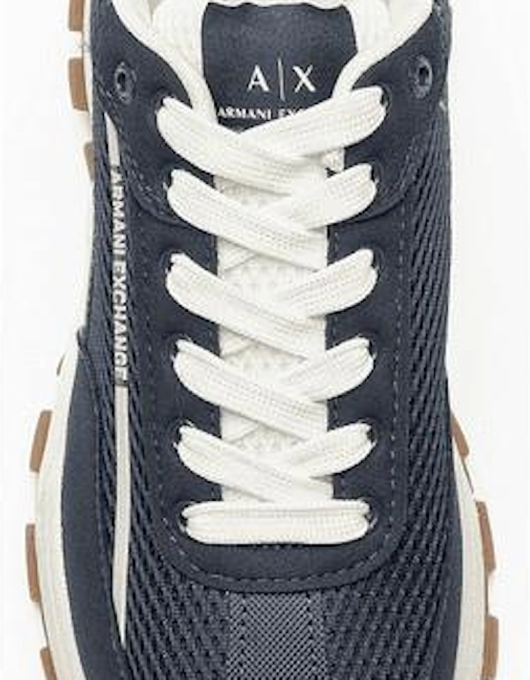 Chunky Sole Mesh/Suede Navy Trainer