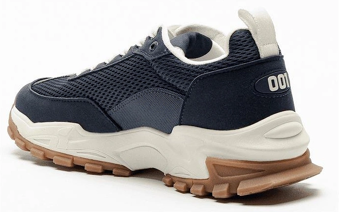 Chunky Sole Mesh/Suede Navy Trainer