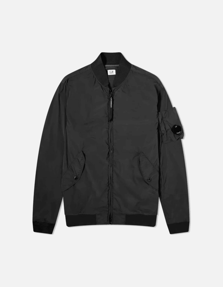 Nycra-R Nylon Black Bomber Jacket