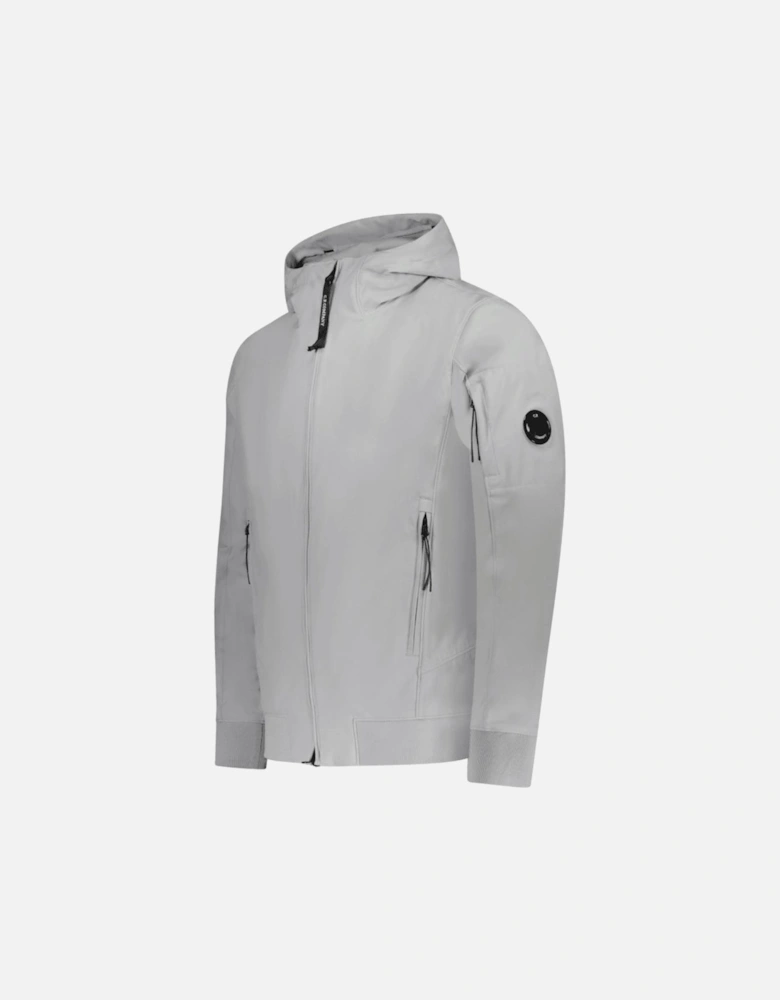 Shell-R Nylon Lightweight Hooded Grey Jacket