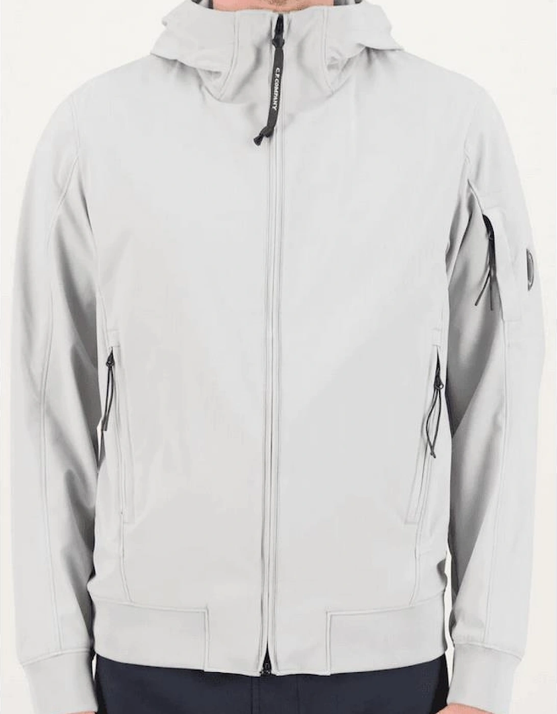 Shell-R Nylon Lightweight Hooded Grey Jacket