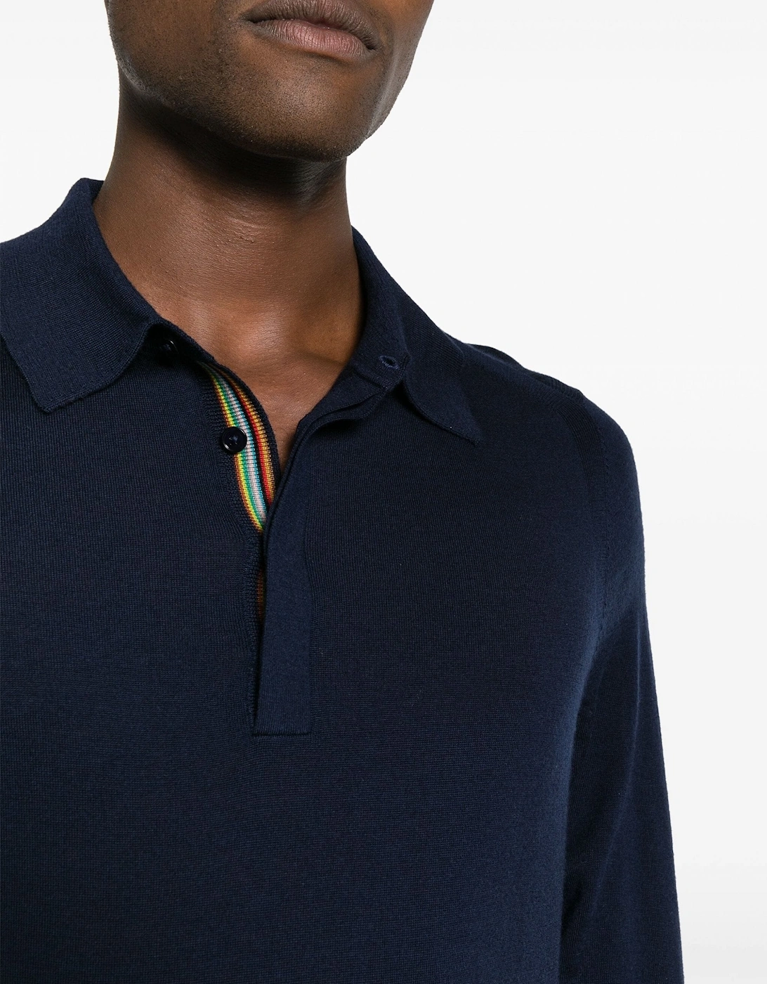 Knitted Polo Shirt Navy